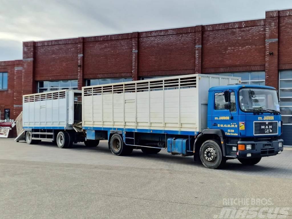 MAN 19.372 4x2 Livestock Guiton - Truck + Trailer - Ma Camion Bétaillère