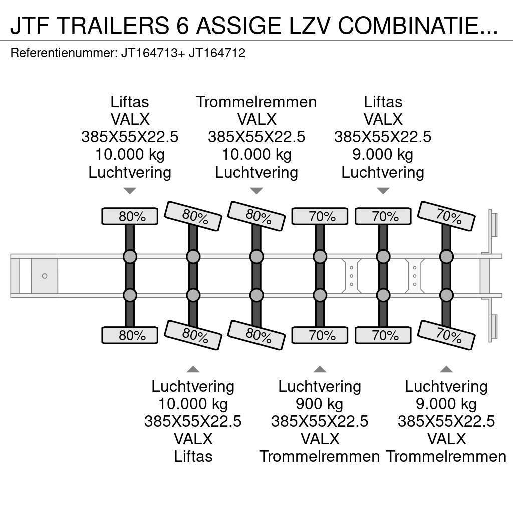  JTF TRAILERS 6 ASSIGE LZV COMBINATIE MET ON-22-XN Semi remorque porte container