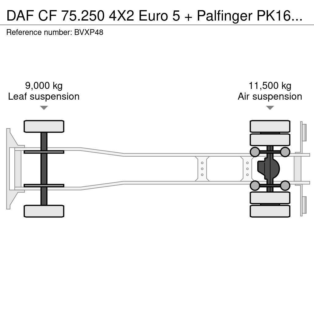 DAF CF 75.250 4X2 Euro 5 + Palfinger PK16502 D (Glas / Grues tout terrain
