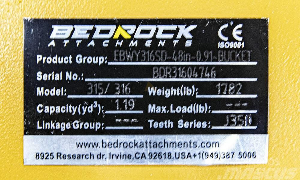 CAT 48" Severe Rock Bucket 315D/F,316E/F,318D2/E/F Autres accessoires