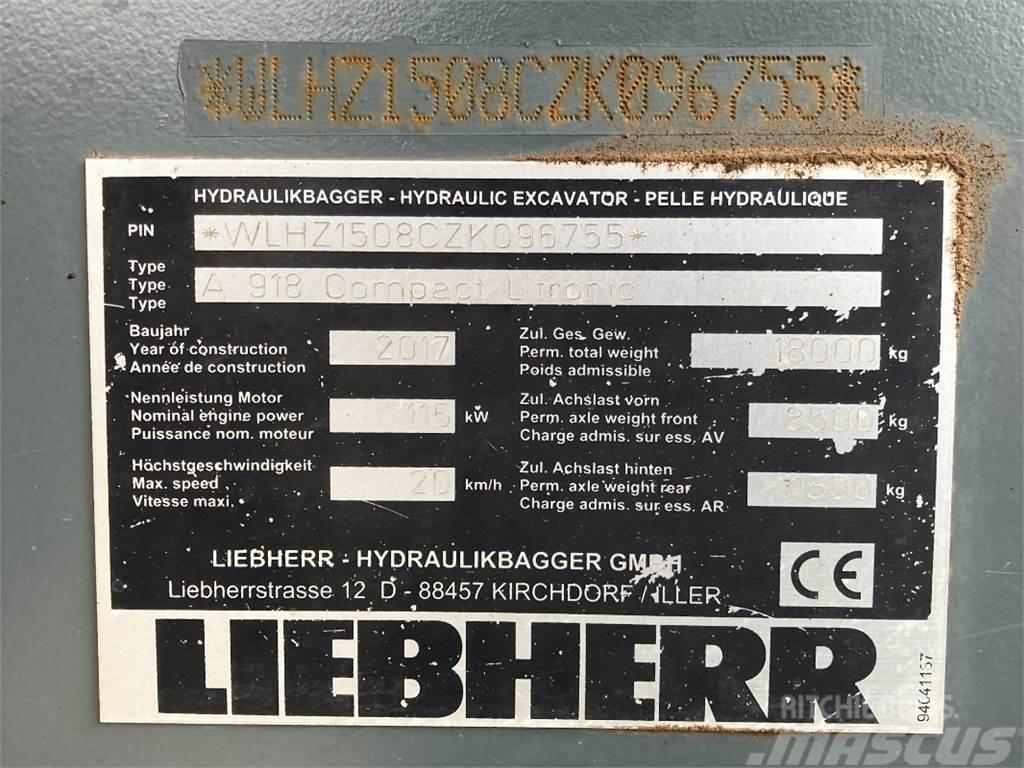 Liebherr A918 Compact Pelle sur pneus