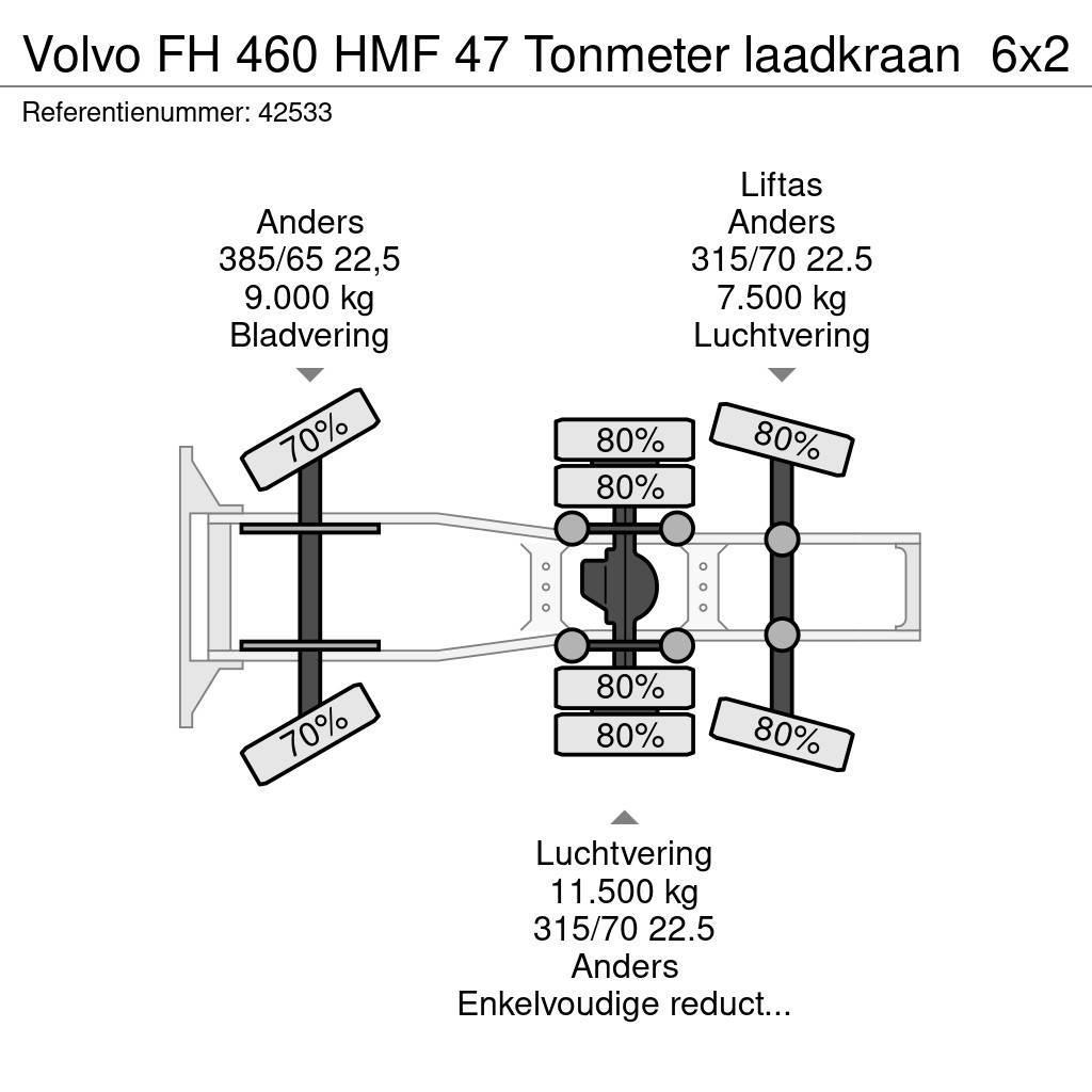 Volvo FH 460 HMF 47 Tonmeter laadkraan Tracteur routier
