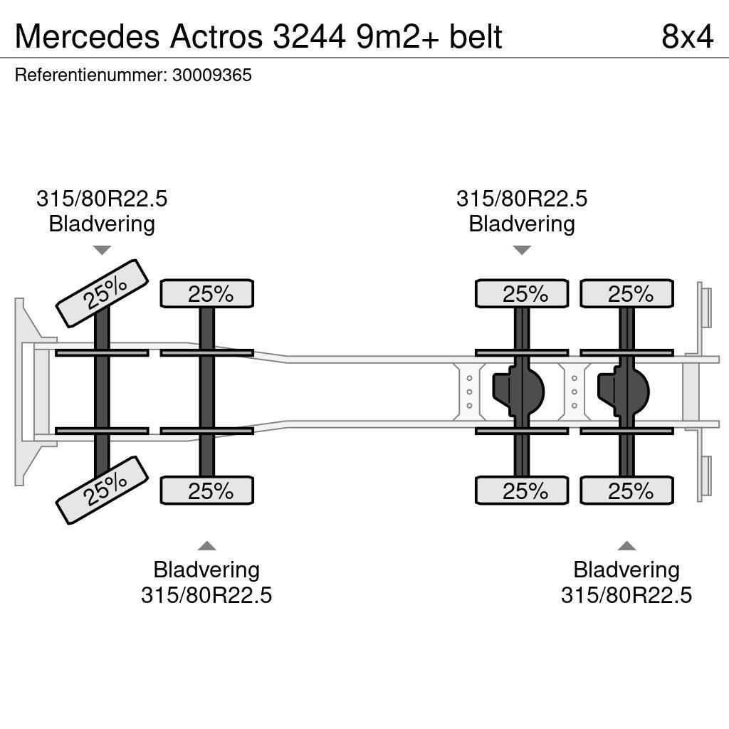 Mercedes-Benz Actros 3244 9m2+ belt Camion malaxeur