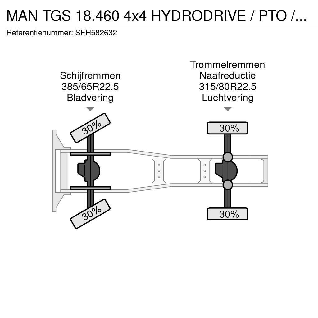 MAN TGS 18.460 4x4 HYDRODRIVE / PTO / GROS PONTS - BIG Tracteur routier