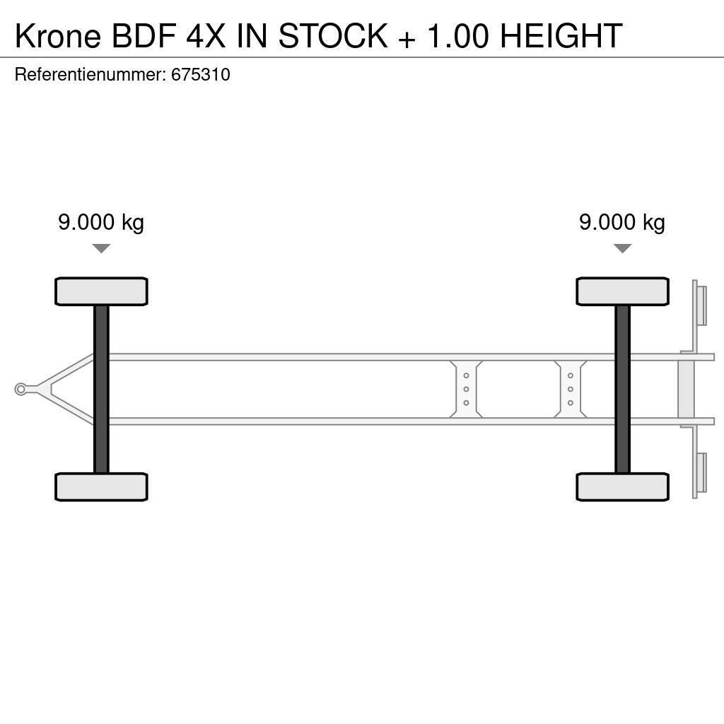 Krone BDF 4X IN STOCK + 1.00 HEIGHT Remorque à bras