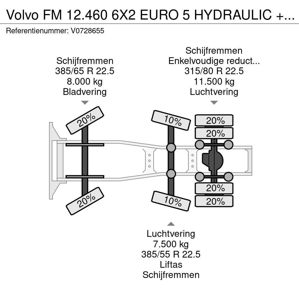 Volvo FM 12.460 6X2 EURO 5 HYDRAULIC + i-Shift APK Tracteur routier