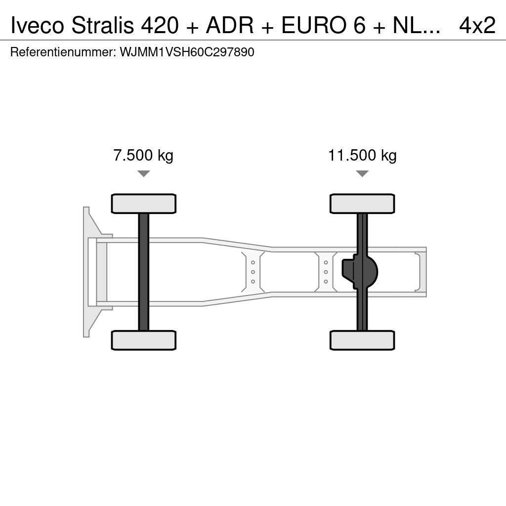 Iveco Stralis 420 + ADR + EURO 6 + NL apk 02-2024 Tracteur routier