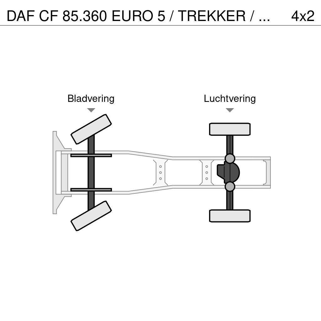 DAF CF 85.360 EURO 5 / TREKKER / BAKWAGEN COMBI / PALF Tracteur routier