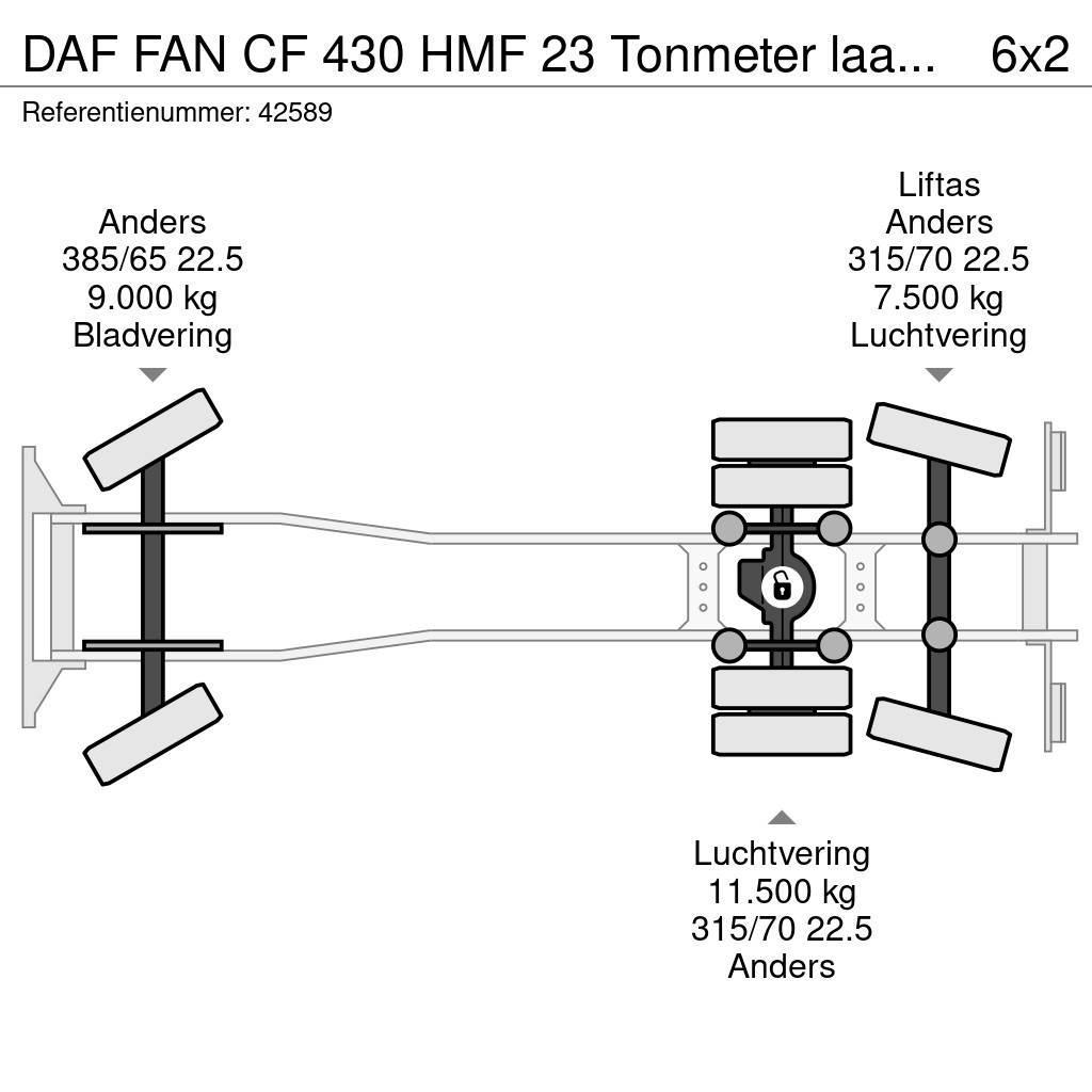 DAF FAN CF 430 HMF 23 Tonmeter laadkraan Camion ampliroll