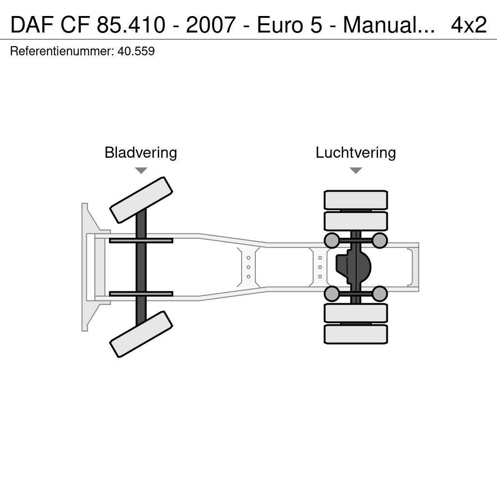 DAF CF 85.410 - 2007 - Euro 5 - Manual ZF - 40.559 Tracteur routier