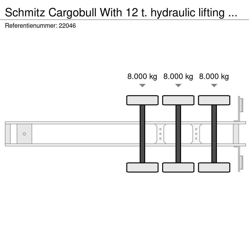 Schmitz Cargobull With 12 t. hydraulic lifting deck for double stock Semi remorque à rideaux coulissants (PLSC)