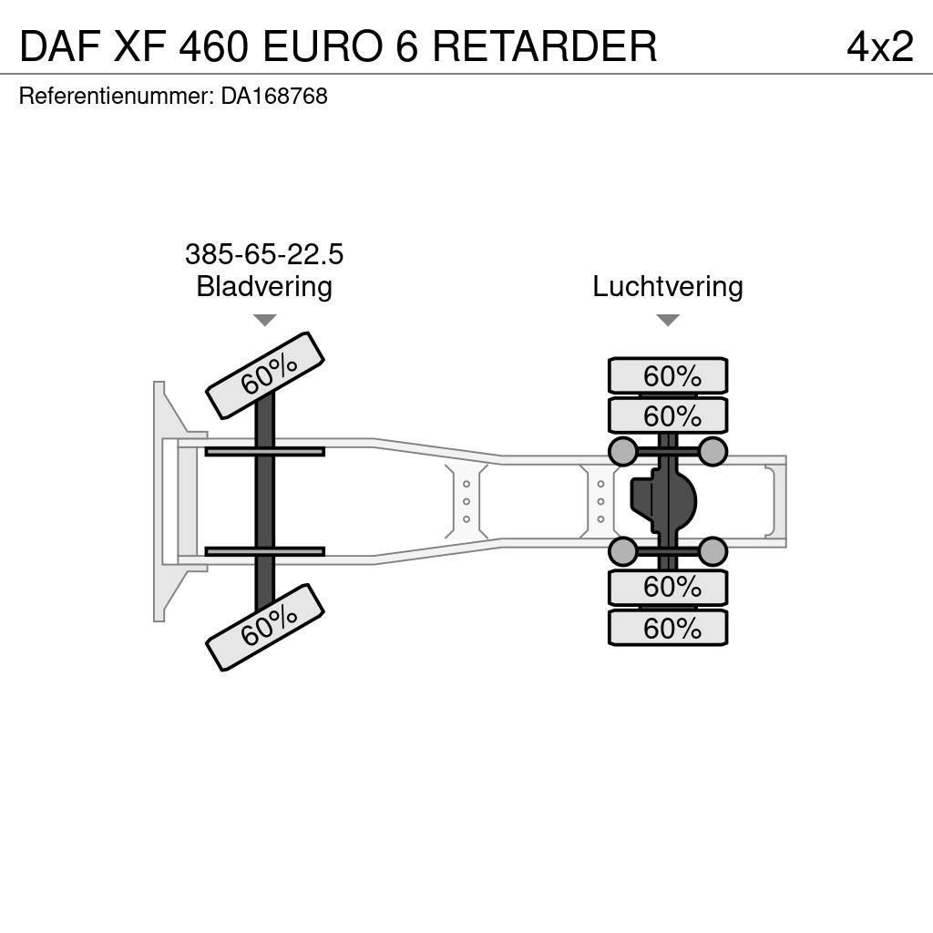 DAF XF 460 EURO 6 RETARDER Tracteur routier