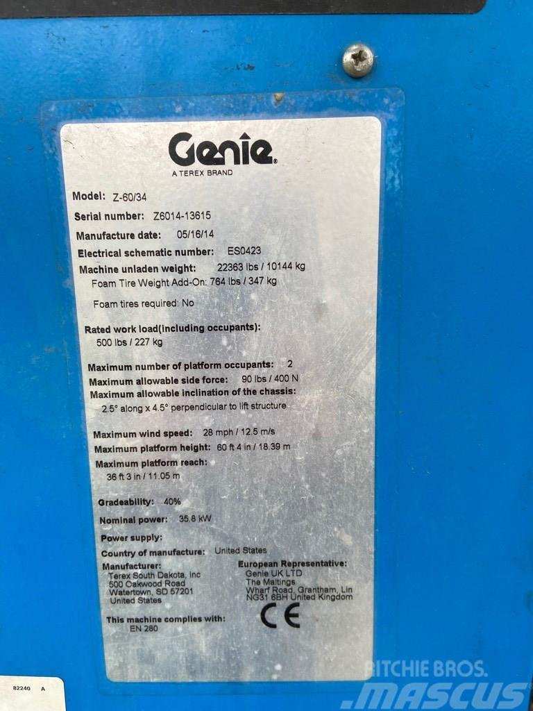 Genie Z 60/34 RT Nacelles articulées