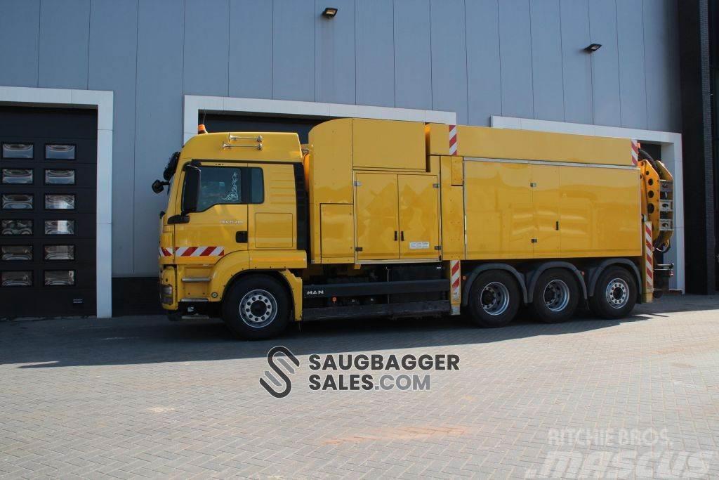 MAN MTS 2012 Saugbagger Camion aspirateur, Hydrocureur