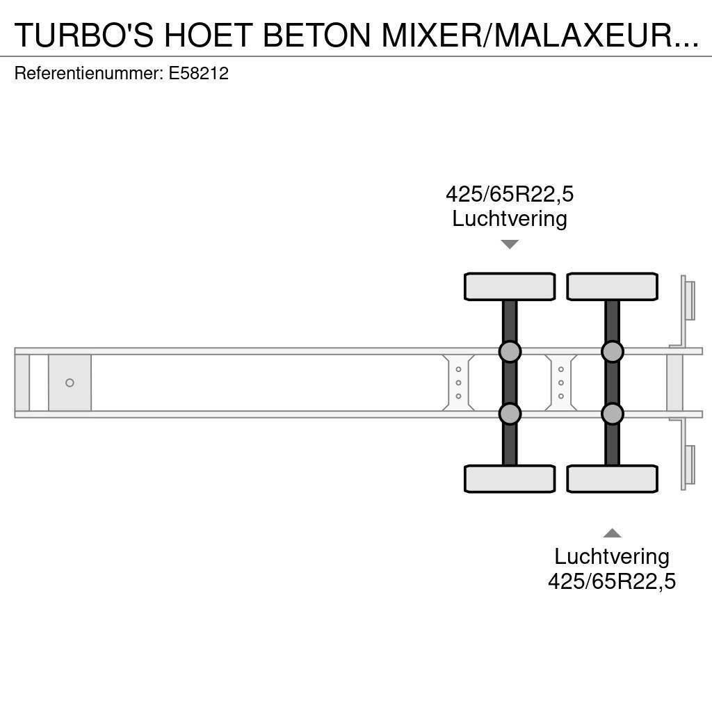  TURBO'S HOET BETON MIXER/MALAXEUR/MISCHER 10M3 +MO Autres semi remorques