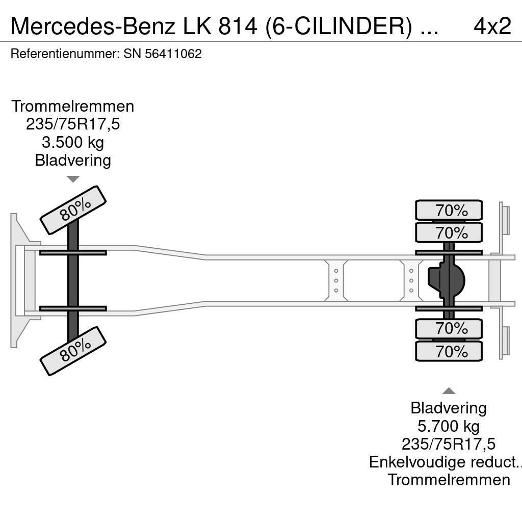 Mercedes-Benz LK 814 (6-CILINDER) FULL STEEL SUSPENSION WITH OPE Camion plateau
