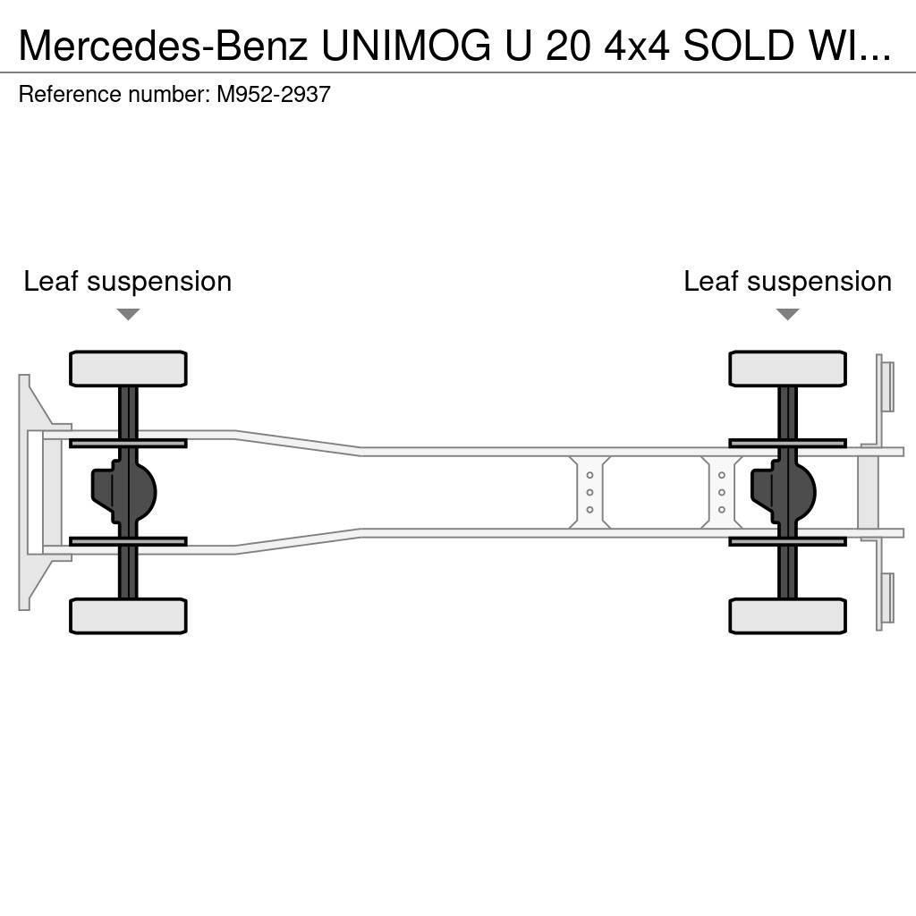 Mercedes-Benz UNIMOG U 20 4x4 SOLD WITHOUT SNOW PLOW & SPREADER Camion benne