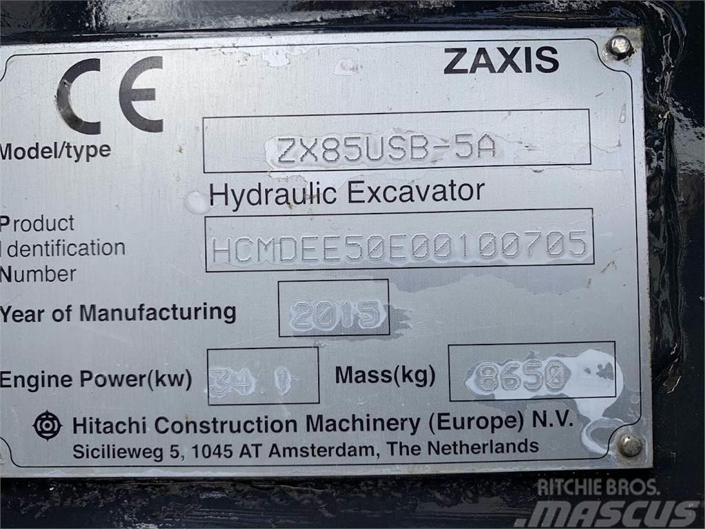 Hitachi ZX85 USB-5A + Paalutuspuomi Mini pelle 7t-12t