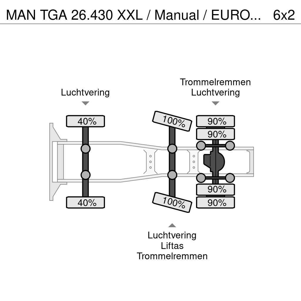 MAN TGA 26.430 XXL / Manual / EURO 3 / Airco / Hydraul Tracteur routier
