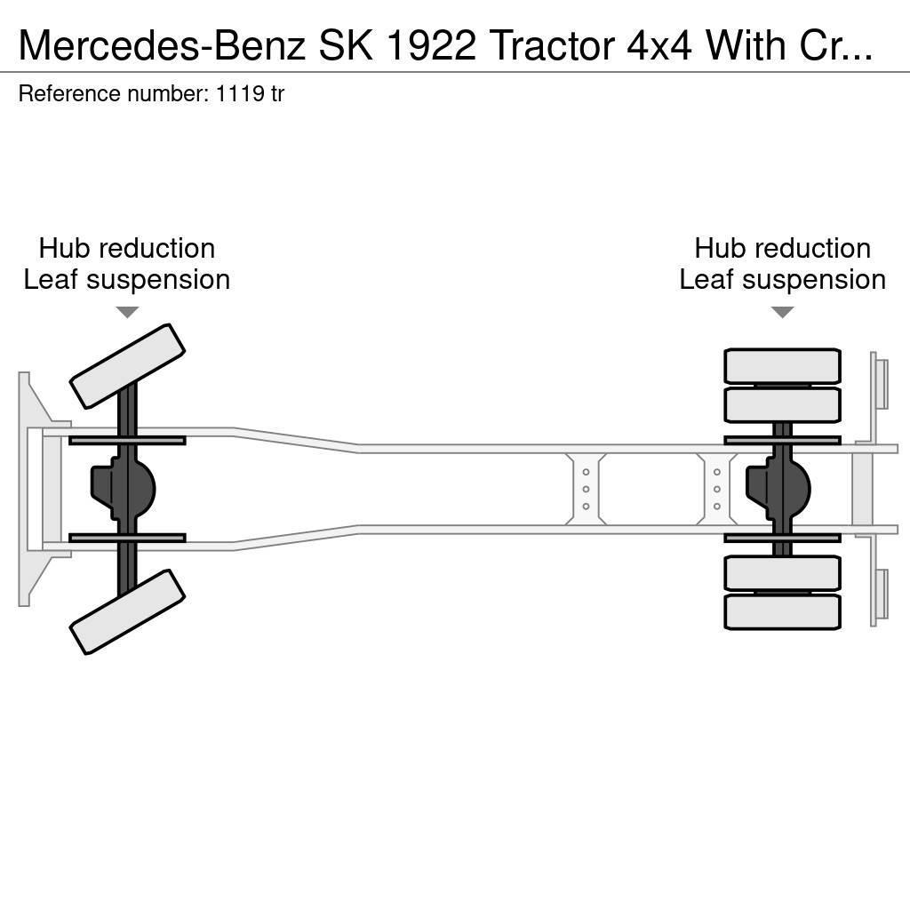 Mercedes-Benz SK 1922 Tractor 4x4 With Crane Full Spring V6 Big Grues tout terrain