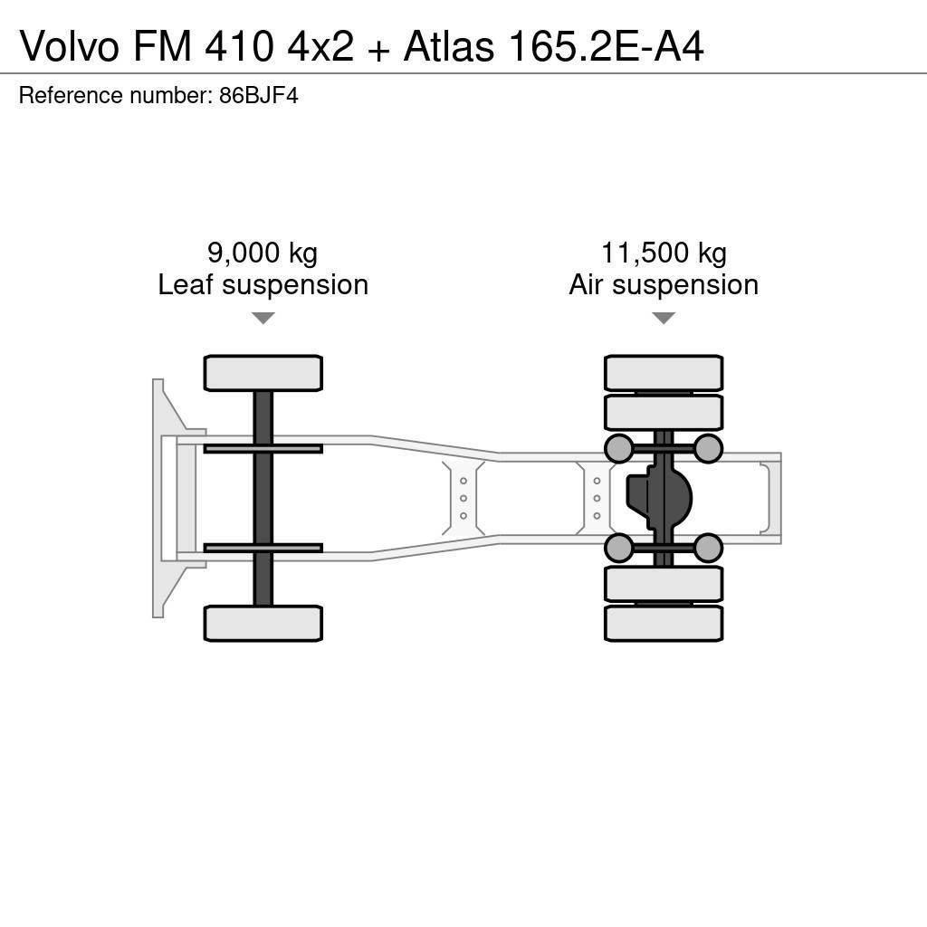 Volvo FM 410 4x2 + Atlas 165.2E-A4 Tracteur routier