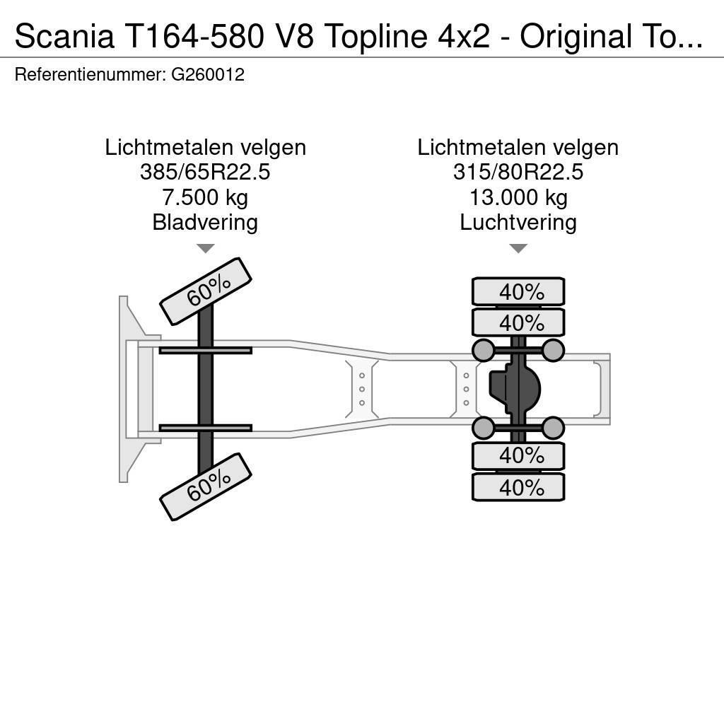 Scania T164-580 V8 Topline 4x2 - Original Torpedo/Hauber Tracteur routier