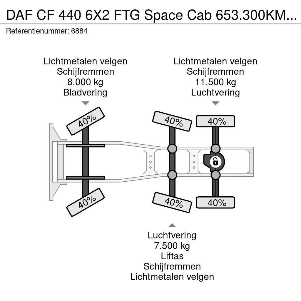 DAF CF 440 6X2 FTG Space Cab 653.300KM LED ACC NL Truc Tracteur routier