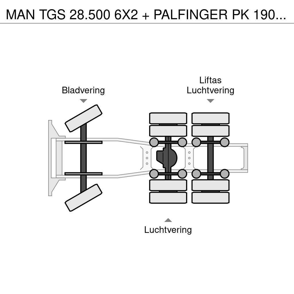 MAN TGS 28.500 6X2 + PALFINGER PK 19001 / REMOTE CONTR Tracteur routier