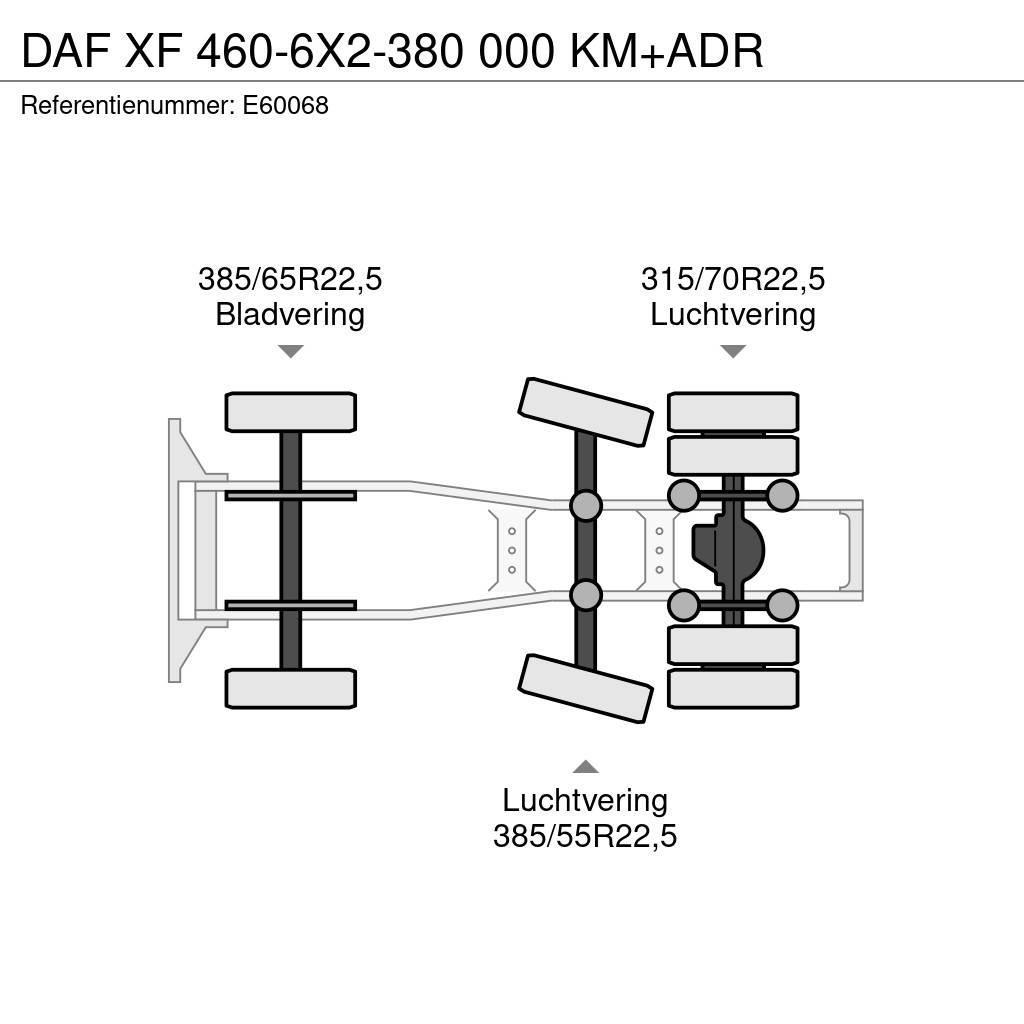 DAF XF 460-6X2-380 000 KM+ADR Tracteur routier