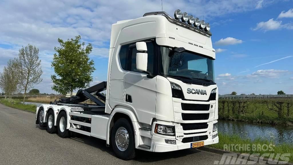 Scania R650 V8 21 ton VDL haaksysteem / euro6 / APK / PTO Camion ampliroll