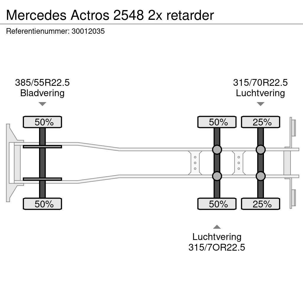 Mercedes-Benz Actros 2548 2x retarder Camion Fourgon