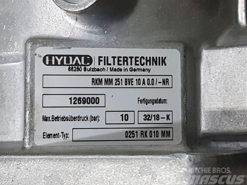  Hydac RKM MM 251 BVE 10 A 0.0/-NR-1269000-Filter Hydraulique