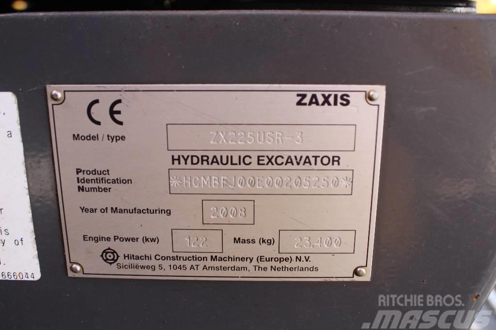 Hitachi ZX 225 USR LC-3 / Pyörittäjä, Kauha, Rasvari, YM! Pelle sur chenilles