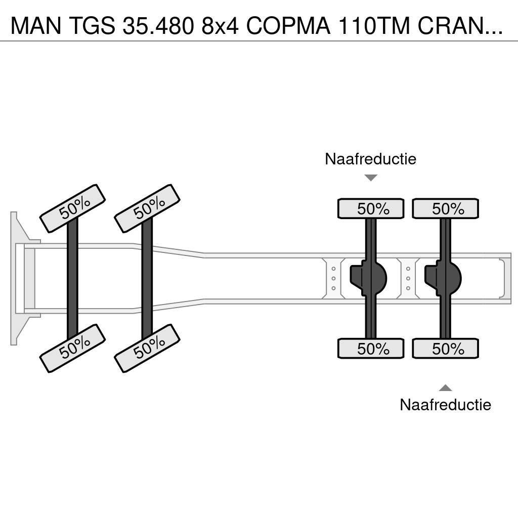 MAN TGS 35.480 8x4 COPMA 110TM CRANE/GRUE/Fly-Jib/LIER Tracteur routier