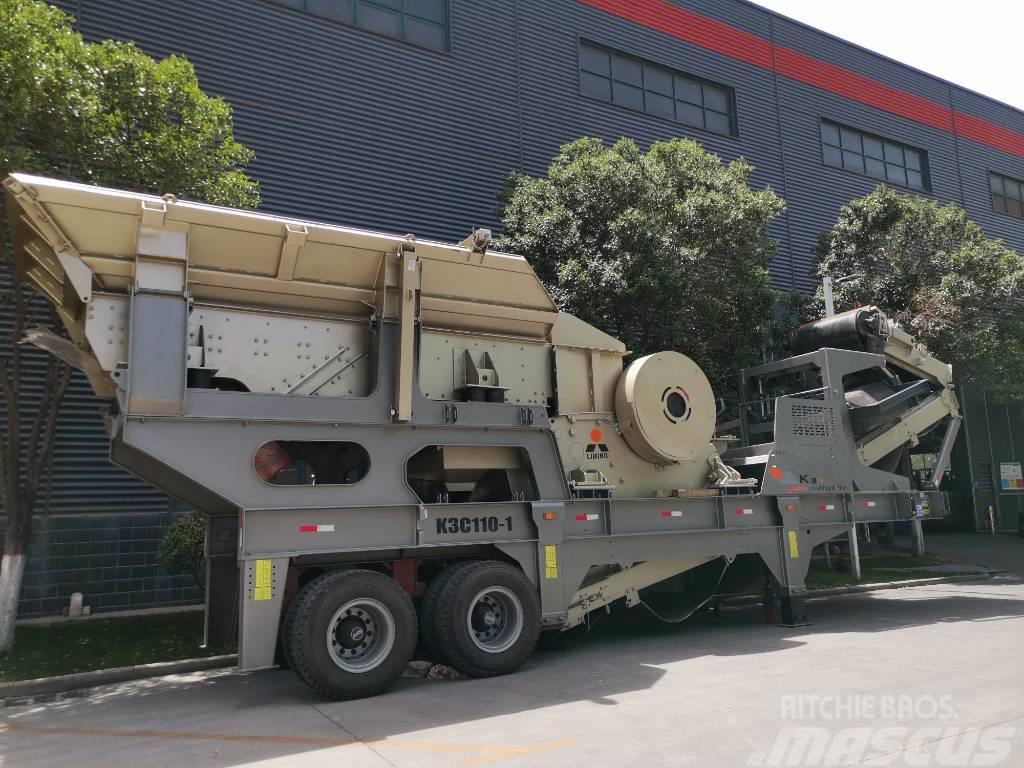 Liming NK100E mobile jaw crusher with screen & hopper Concasseur mobile