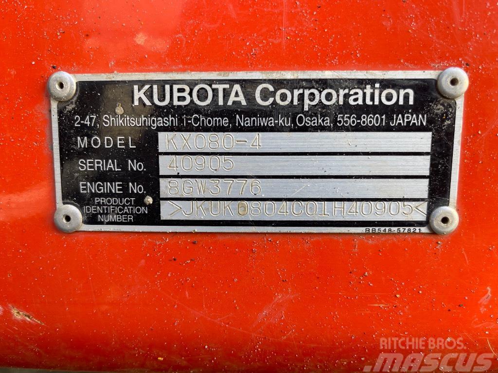 Kubota KX 080-4 Mini pelle < 7t