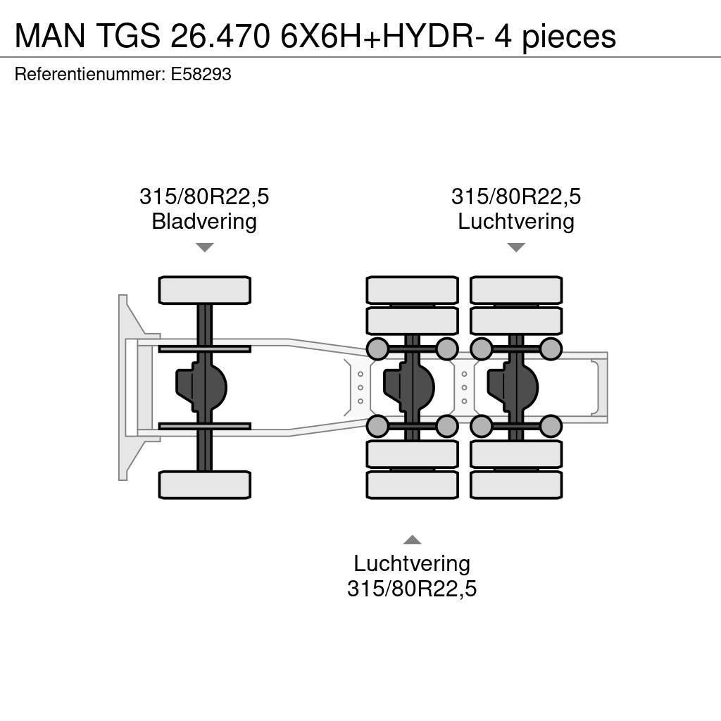 MAN TGS 26.470 6X6H+HYDR- 4 pieces Tracteur routier