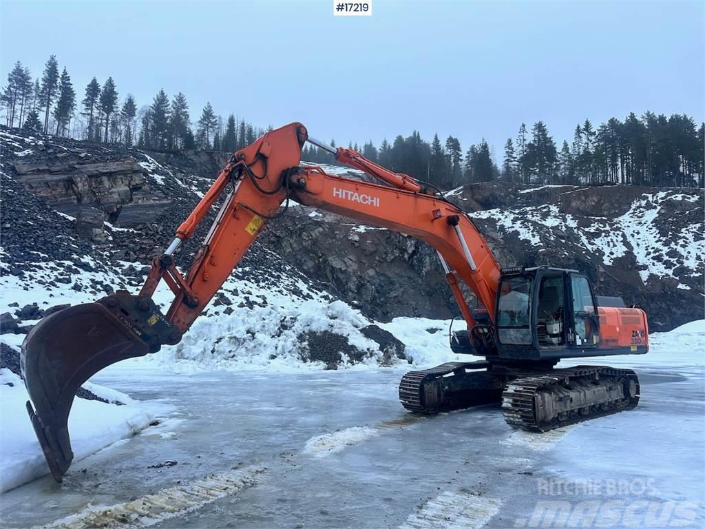 Hitachi ZX350LC-5B Crawler Excavator w/ Digging Bucket. Pelle sur chenilles
