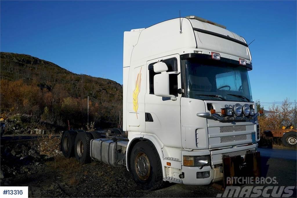 Scania R124 470 6x2 snow rigged Chassis Châssis cabine