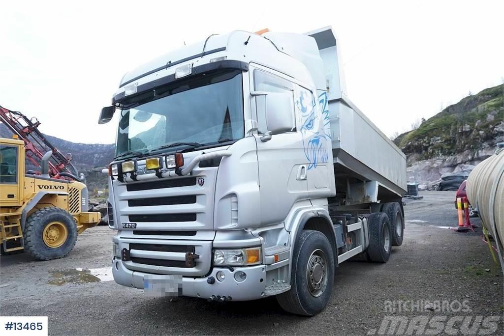 Scania R470 6x2 tipper truck - MANUAL - FULLS STEEL Camion benne
