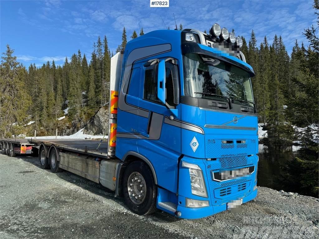 Volvo Fh 540 6x2 barrack truck w/ Trailer - bygg trailer Camion plateau