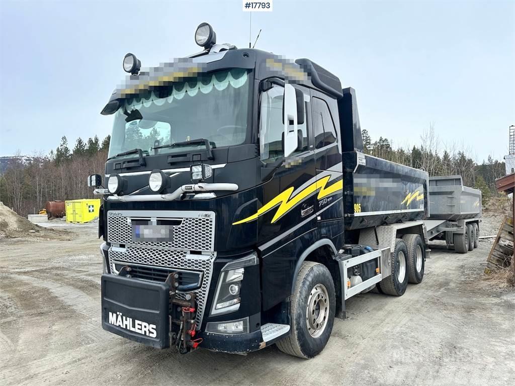 Volvo FH750 6x4 Snow rigged tipper truck. Camion benne
