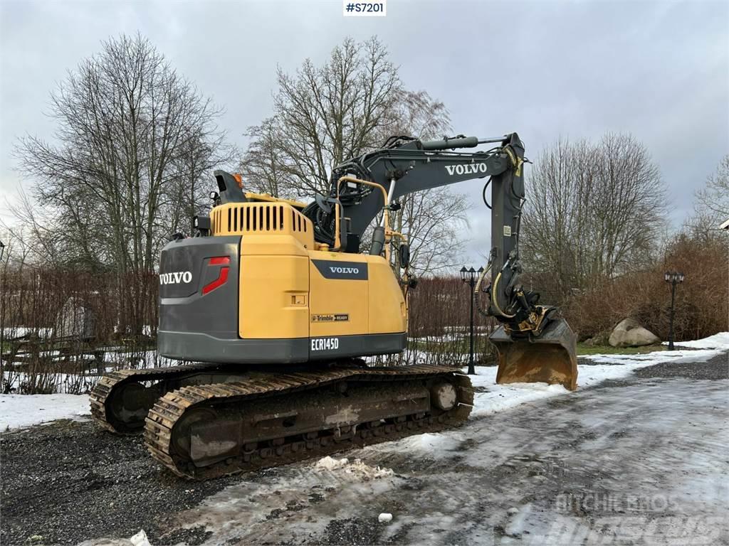 Volvo ECR145 D Excavator with Engcon tiltrotator and gri Pelle sur chenilles