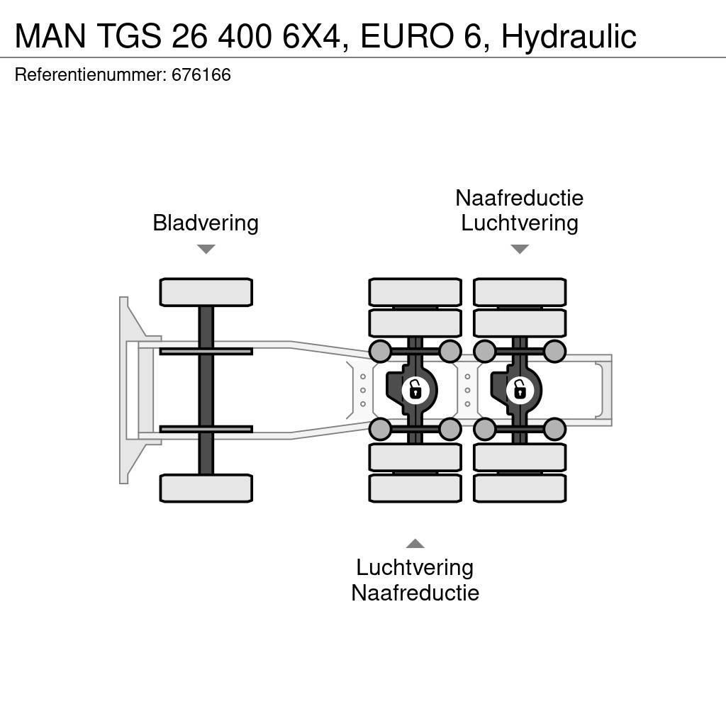 MAN TGS 26 400 6X4, EURO 6, Hydraulic Tracteur routier