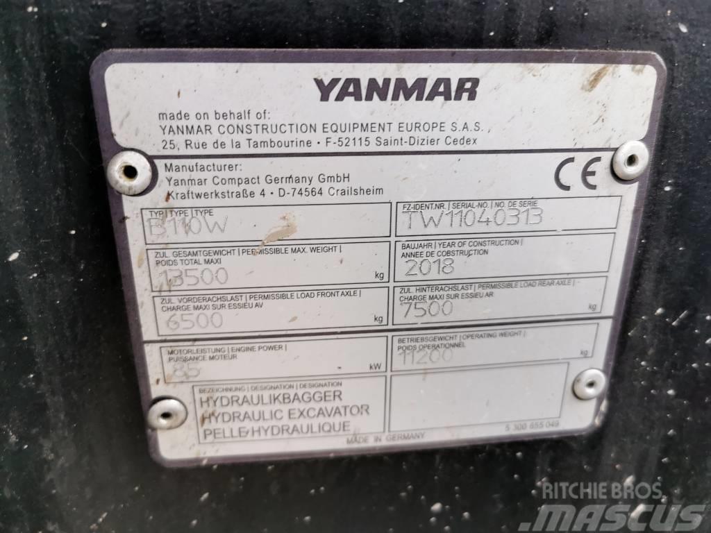 Yanmar B110W mit HS08 Pelle sur pneus