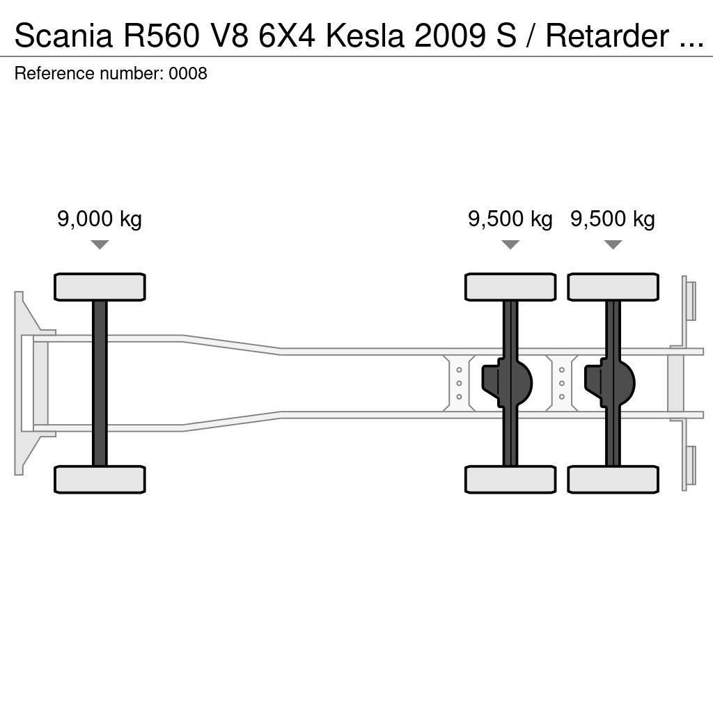 Scania R560 V8 6X4 Kesla 2009 S / Retarder / Euro 5 Camion grumier