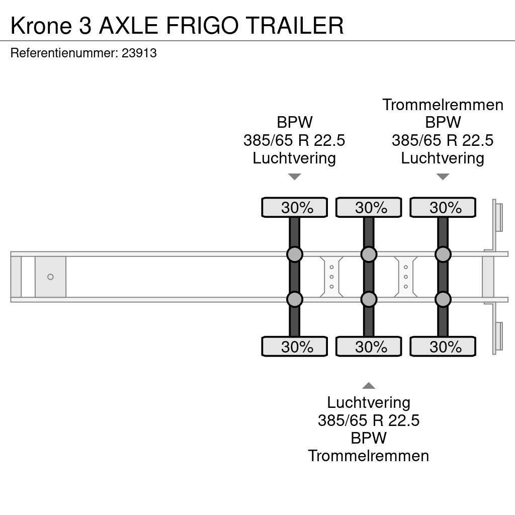 Krone 3 AXLE FRIGO TRAILER Semi remorque frigorifique