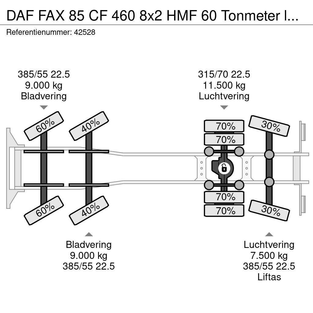 DAF FAX 85 CF 460 8x2 HMF 60 Tonmeter laadkraan Grues tout terrain