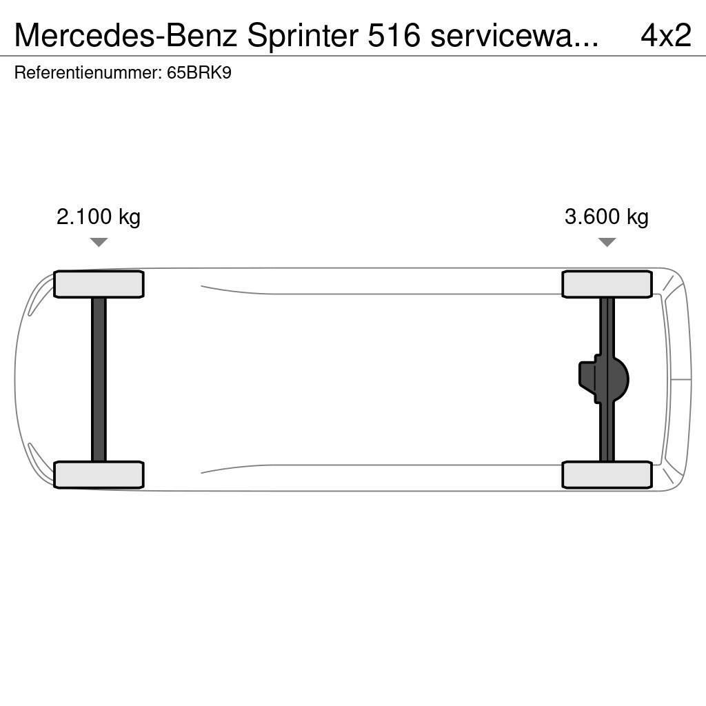 Mercedes-Benz Sprinter 516 servicewagen krachtstroom kraan Autre fourgon / utilitaire