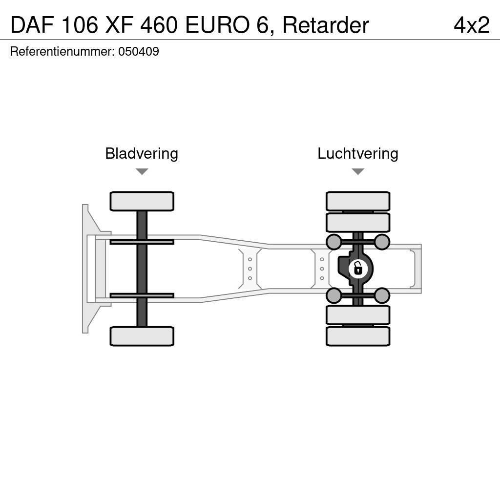 DAF 106 XF 460 EURO 6, Retarder Tracteur routier